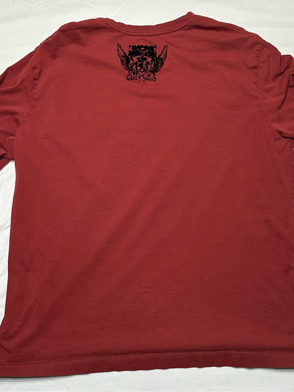 VTG GUESS Y2K Road Lords Graphic Long Sleeve Shirt XXL Red Grunge Biker - Picture 6 of 8